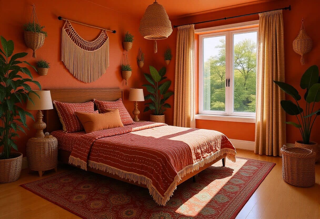 Bohemian bedroom — AI interior design transformation by NeatPilot
