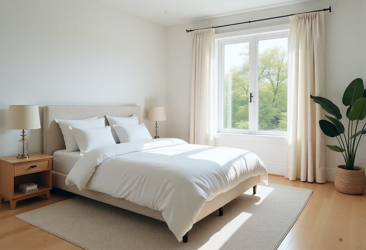 Japandi bedroom — AI interior design transformation by NeatPilot