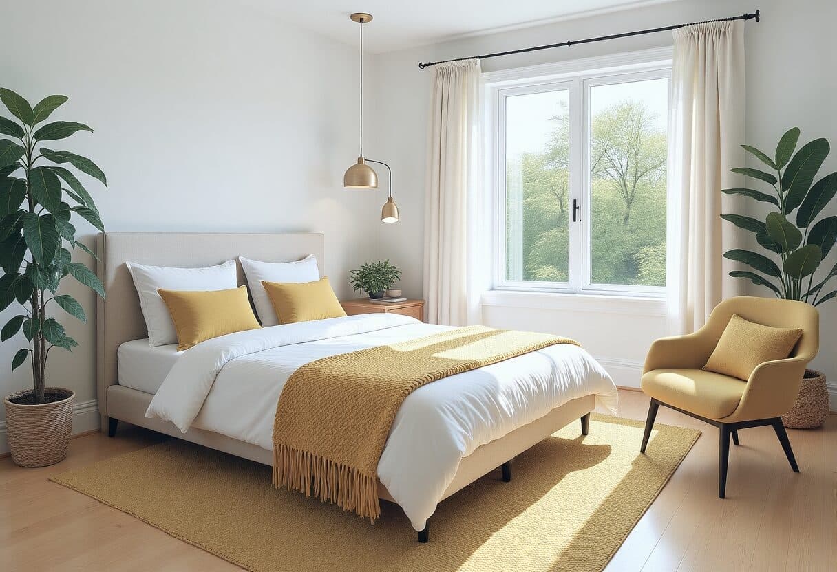 Scandinavian bedroom — AI interior design transformation by NeatPilot