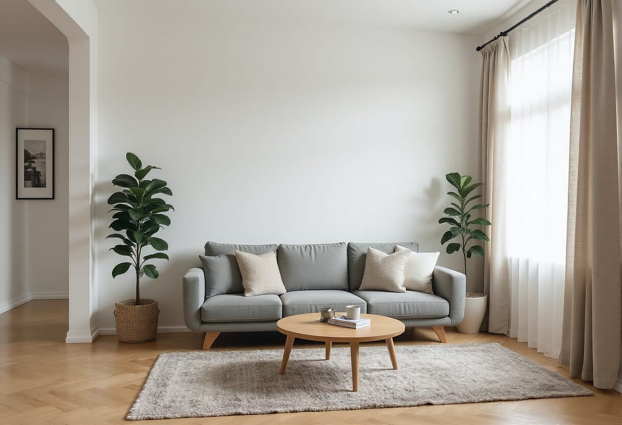 Japandi living room — AI interior design transformation by NeatPilot