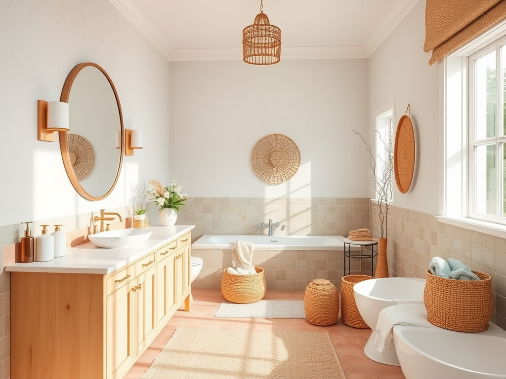 Coral coast bathroom after transformation