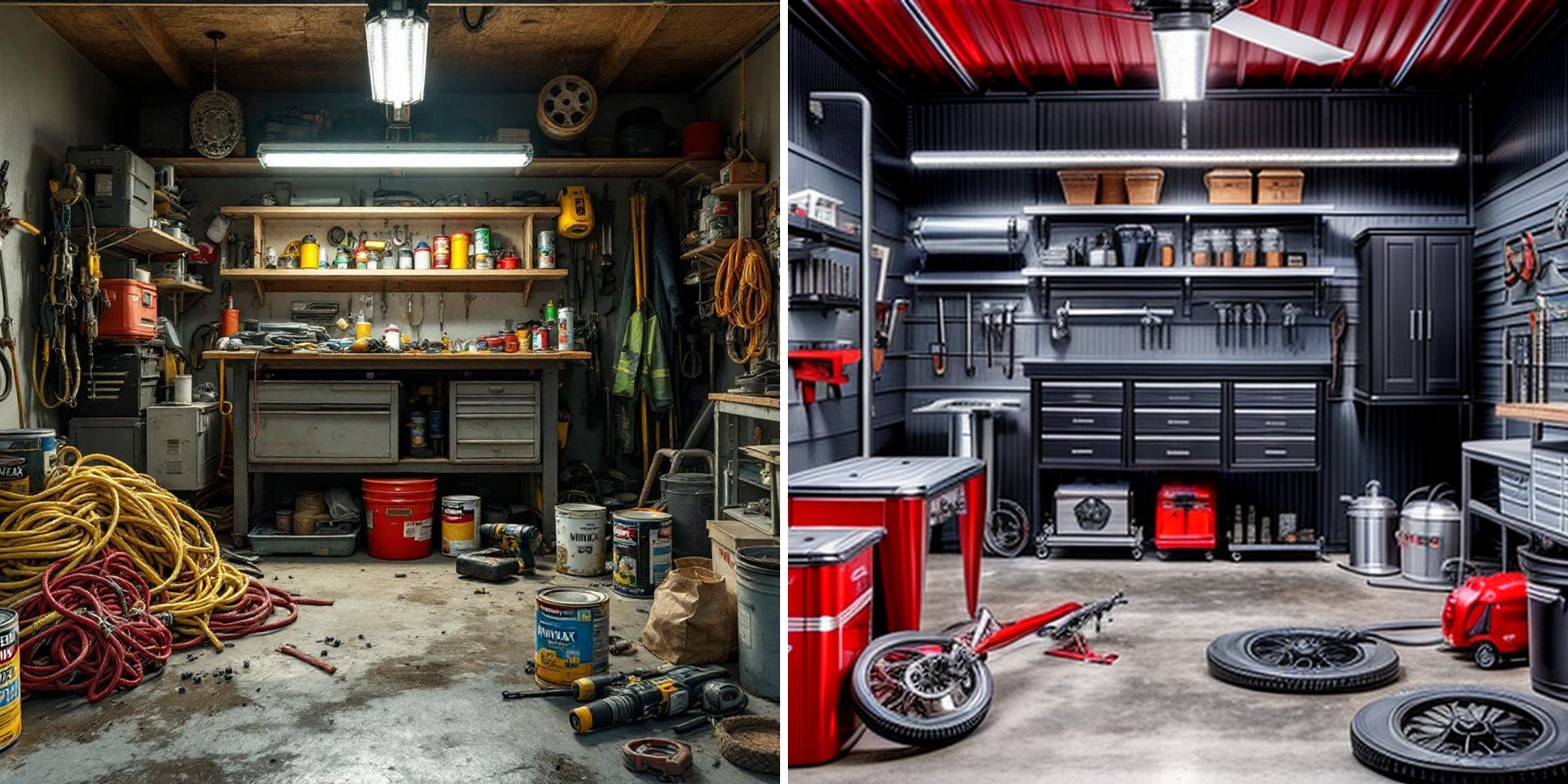 Before and After: Industrial Workshop Garage Transformation