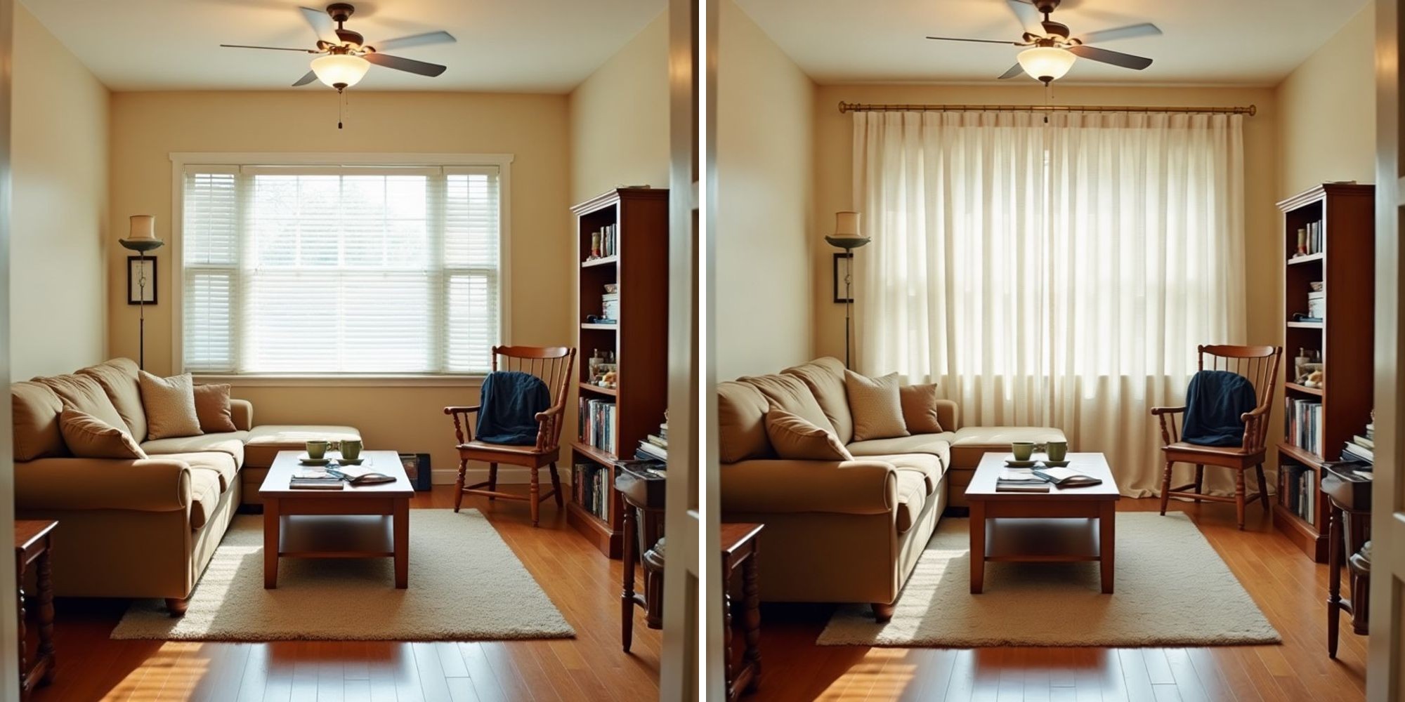 Before and After: Linen Curtains Swap